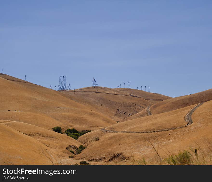 Windmill, USA, country road