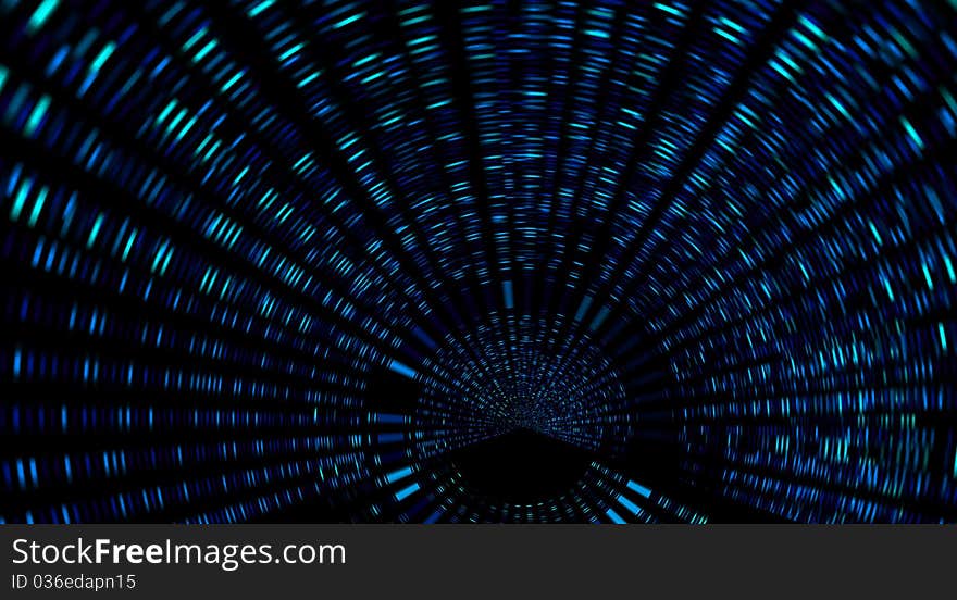 Abstract tunnel, speed zoom lights