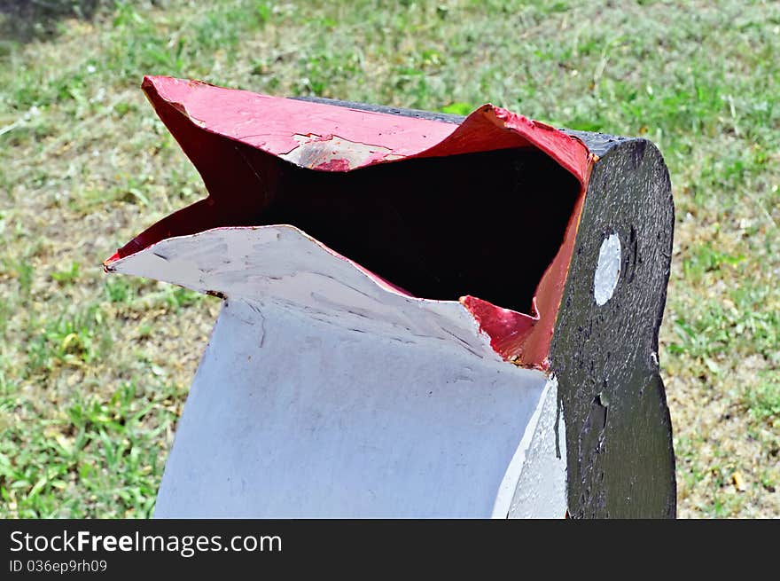 Funny rubbish bin in the form of a penguin