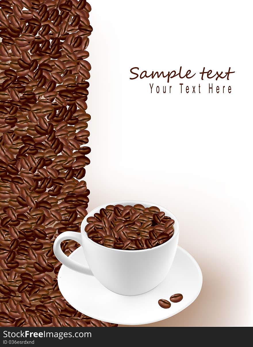 Design coffee background. Vector.