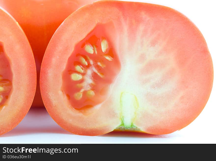 Tomato isolated on white