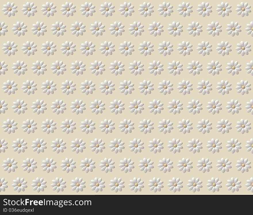 Seamless pattern with camomiles