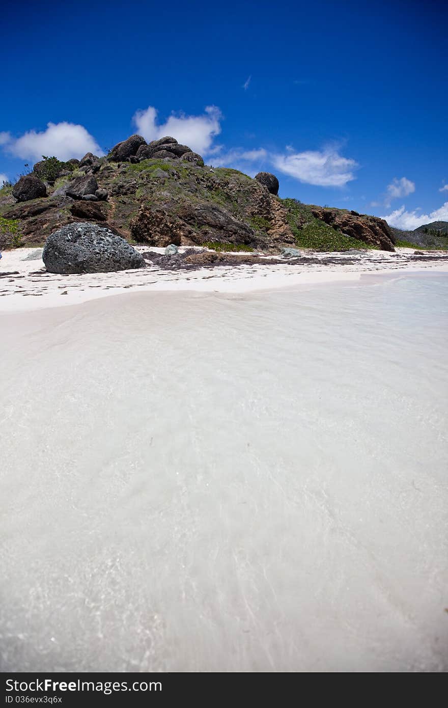 Orient Bay beach in St. Martin in the Caribbean. Orient Bay beach in St. Martin in the Caribbean.