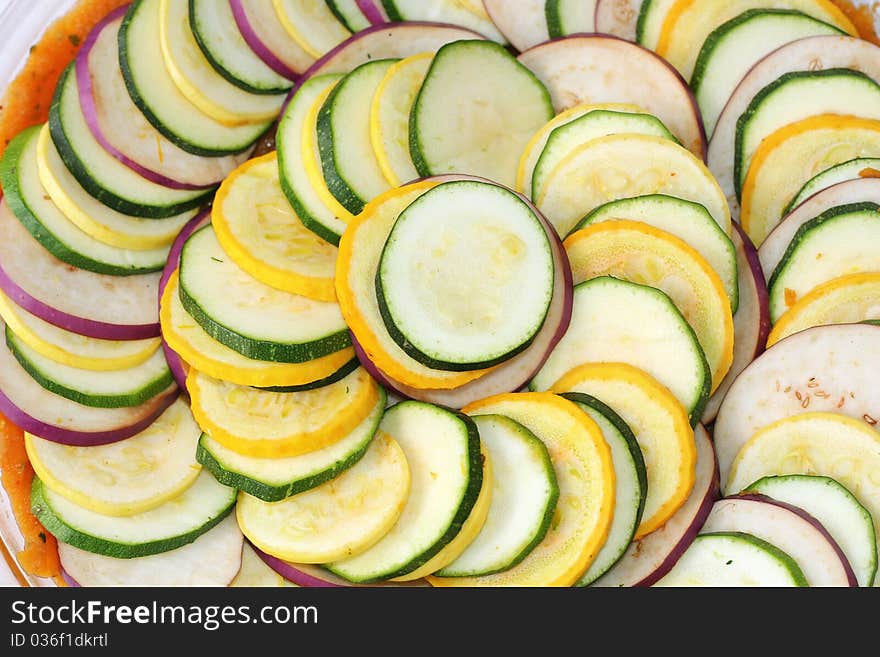 Shot of colorful ratatouille upclose