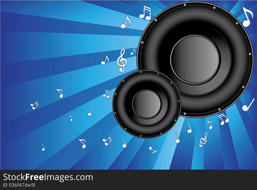 Two Speakers Background Vector