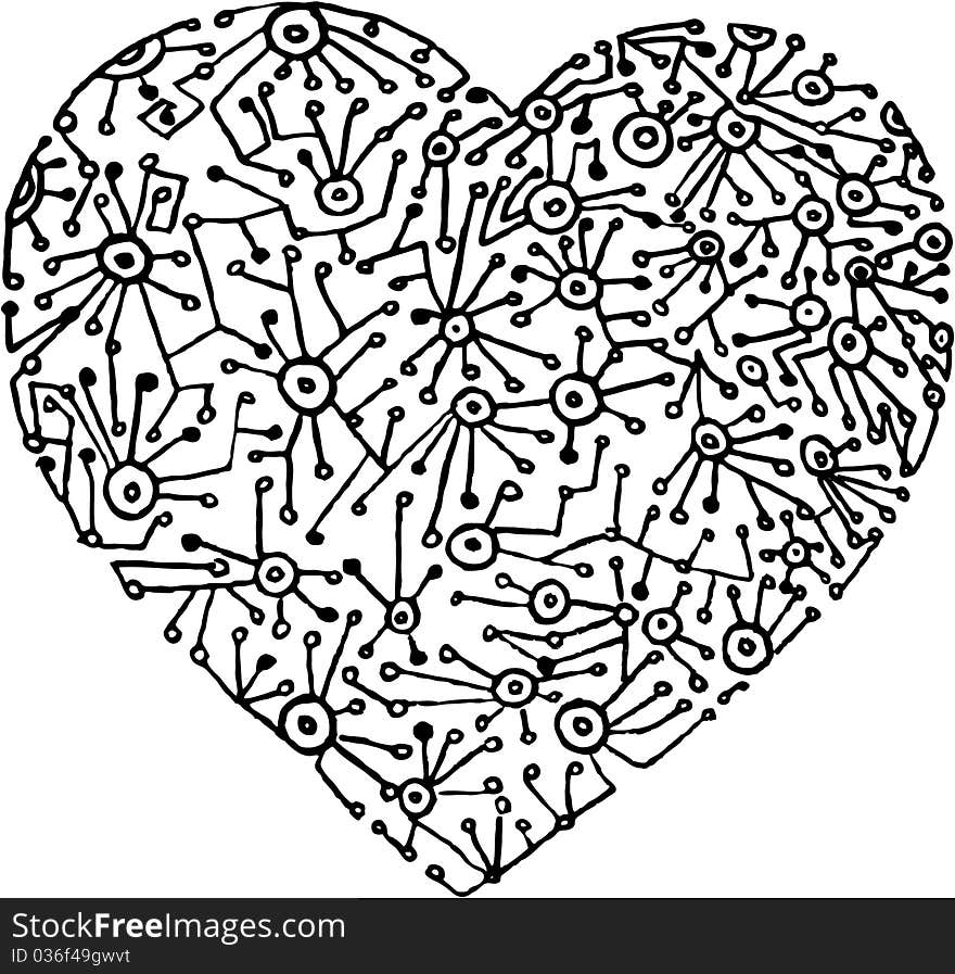 Vector abstract heart unique illustration eps8