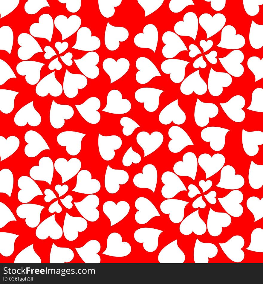 Seamless background randomly placed glowing valent