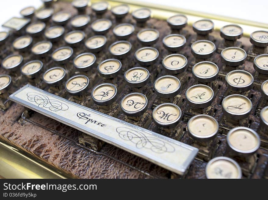 The Antique Qwerty Typewriter - isolation