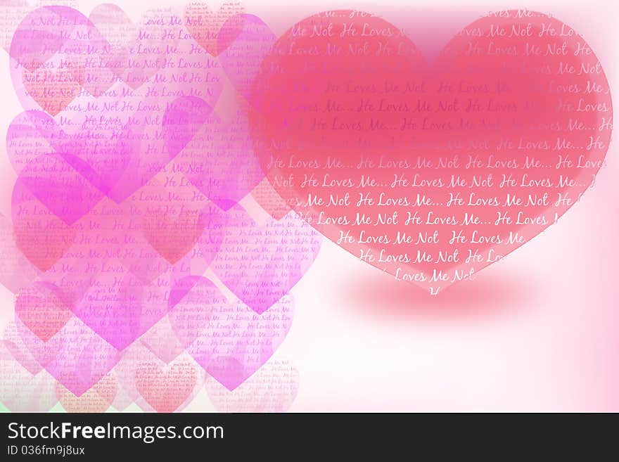 Valentine's day abstract seamless background with red hearts. Valentine's day abstract seamless background with red hearts