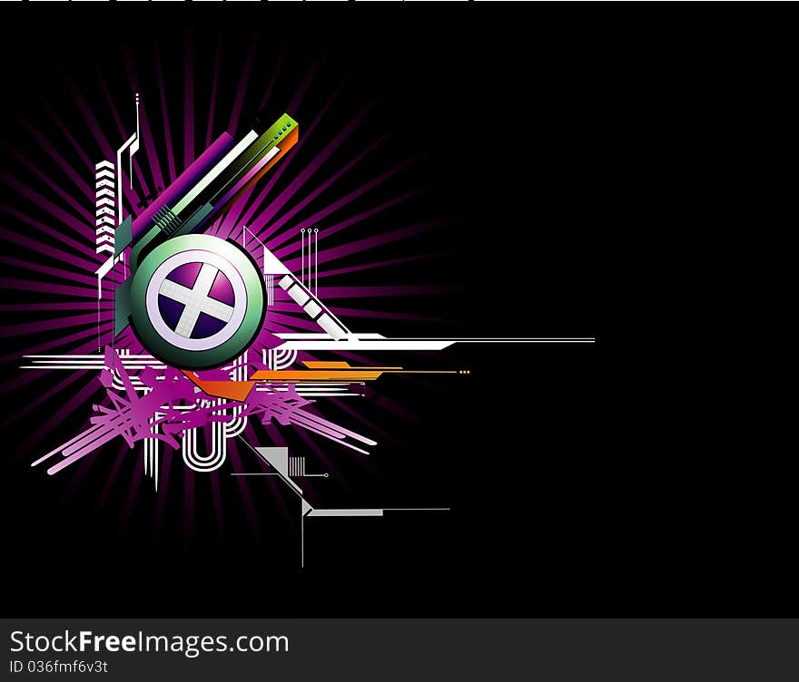 Background abstract design and star illustration. Background abstract design and star illustration