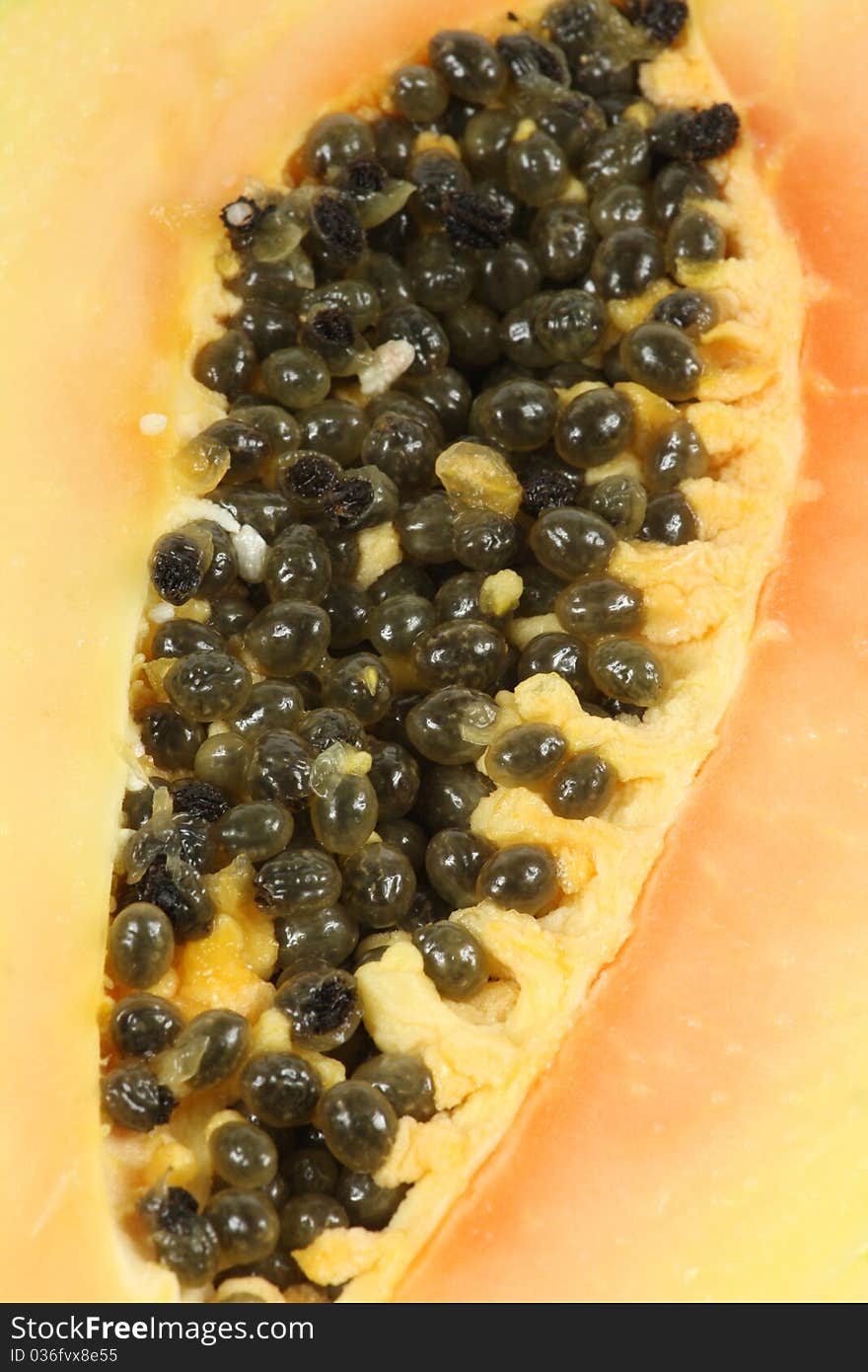 Cut papaya