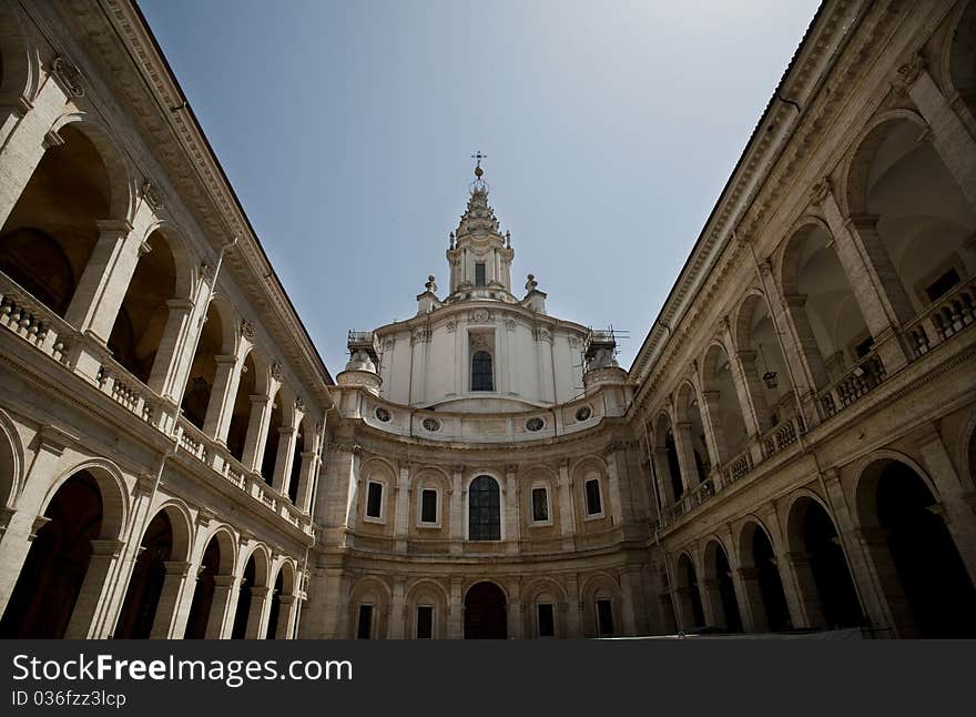 Baroque church in rome italy. Baroque church in rome italy