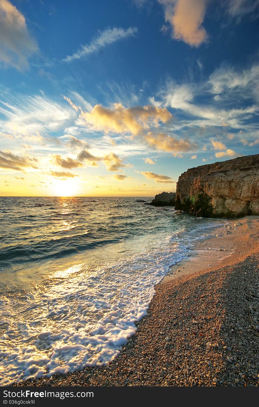 Beautiful beach. Natural composition of nature.