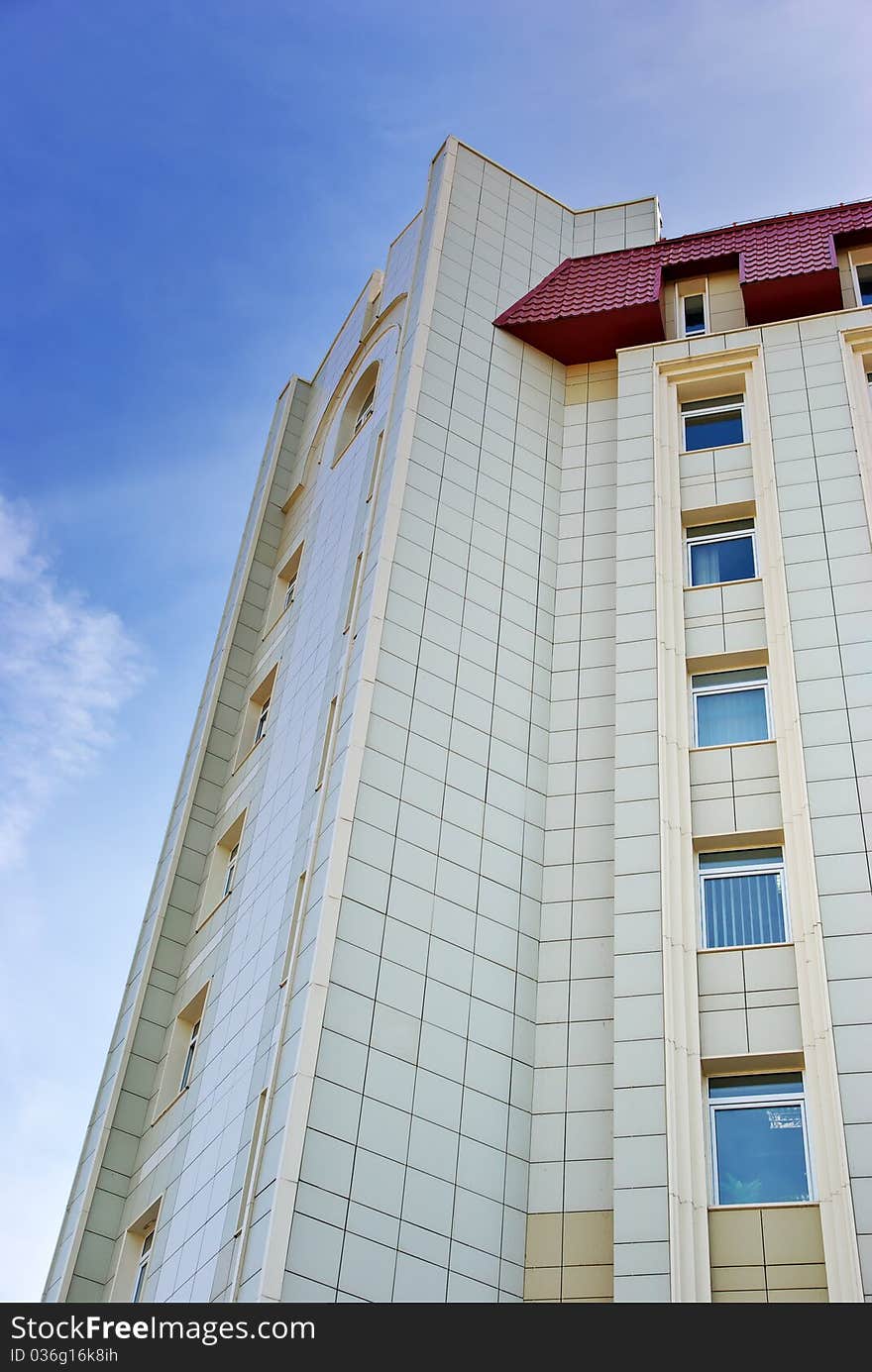 Building and sky. Element of design.