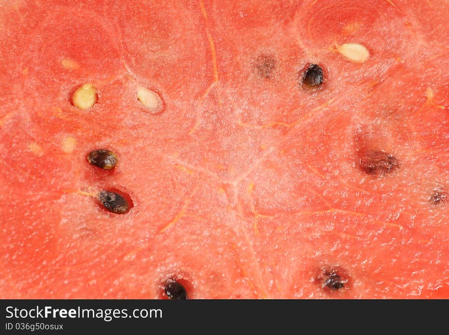 Watermelon section can be used as background or texture.