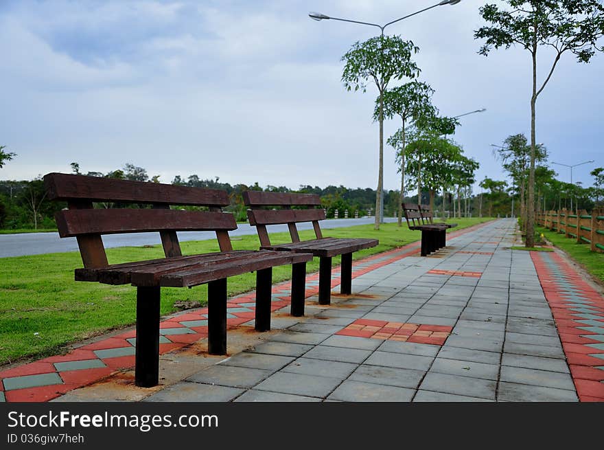 Long Chair in the Park