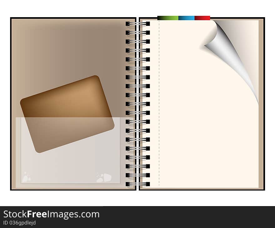 Opened notepad - photo-real