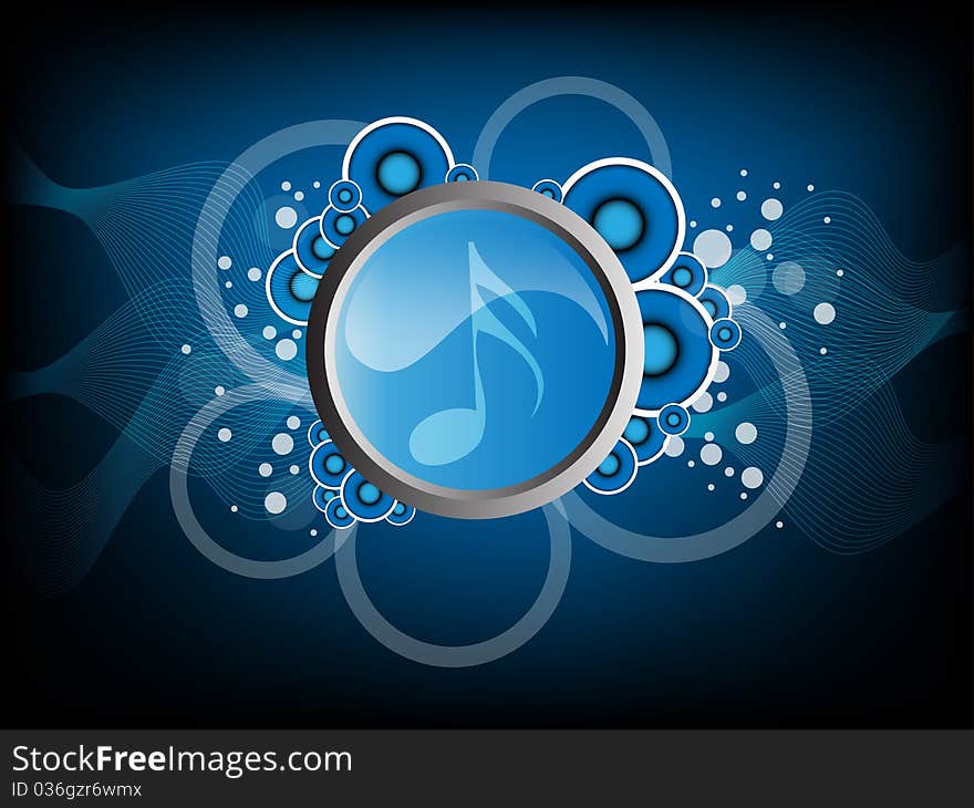 Music blue background