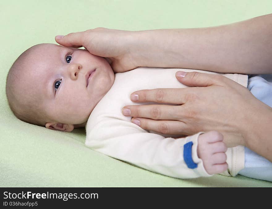 Baby in mother hands