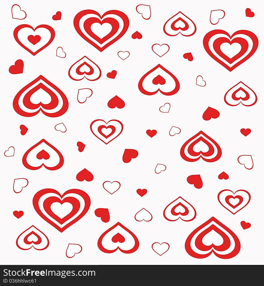 Abstract background with hearts