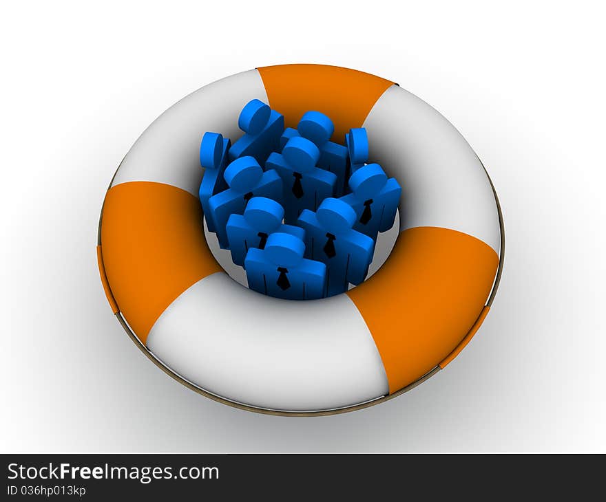 Life buoy concept in 3D