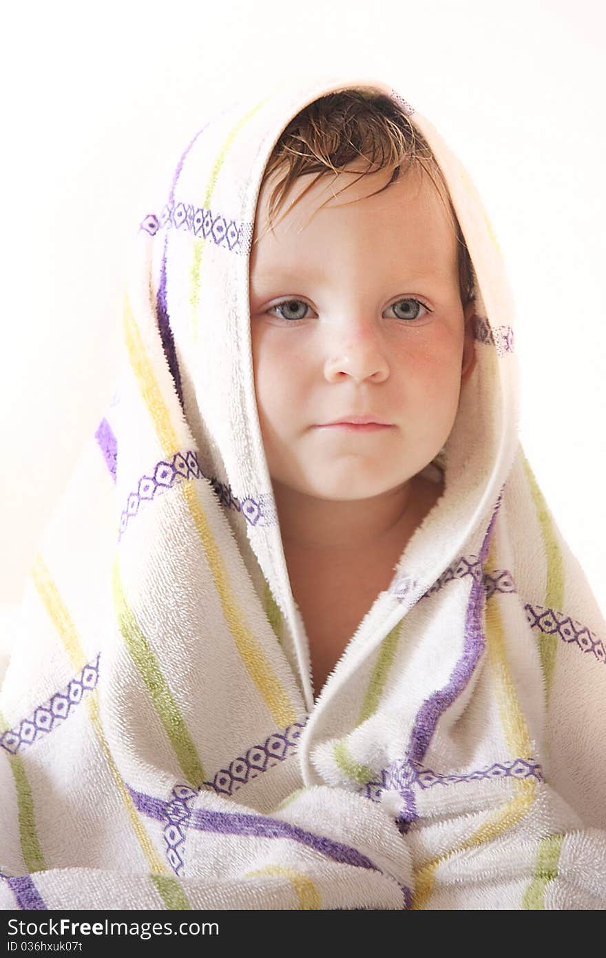 Cute Child In Towel