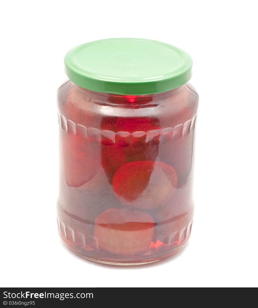 A big jar with compote. A big jar with compote