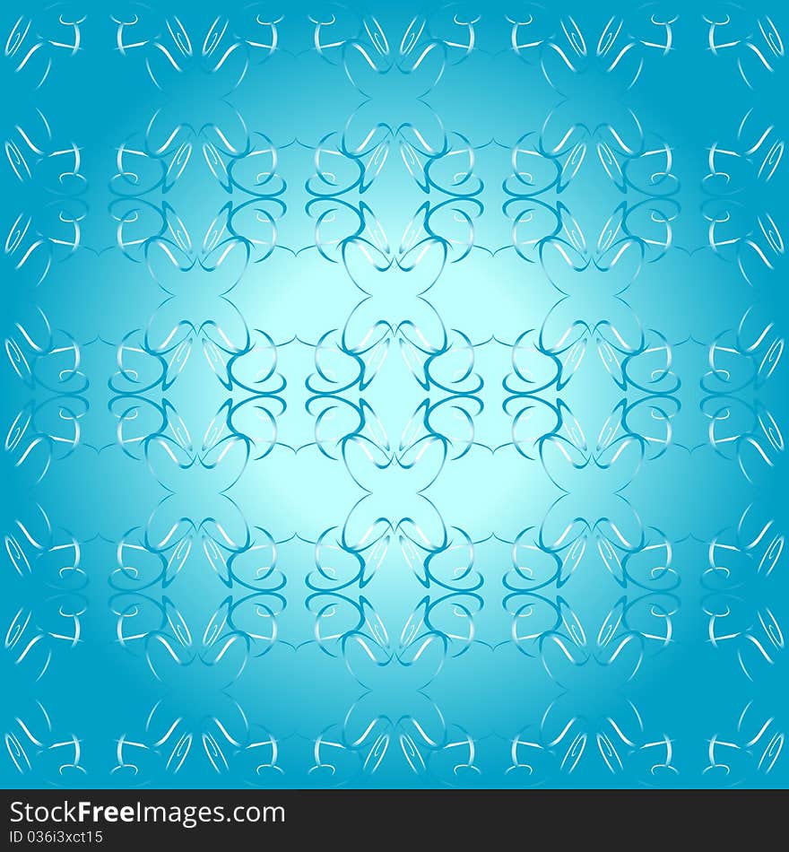 Seamless ornament blue decorative background patte