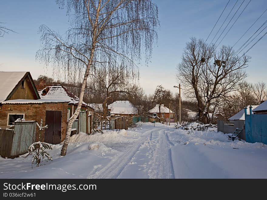 Winter day in the countryside