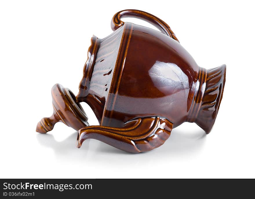 Brown Ceramic Teapot