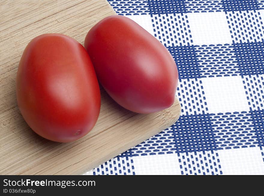 Pair of Fresh Roma Tomatoes