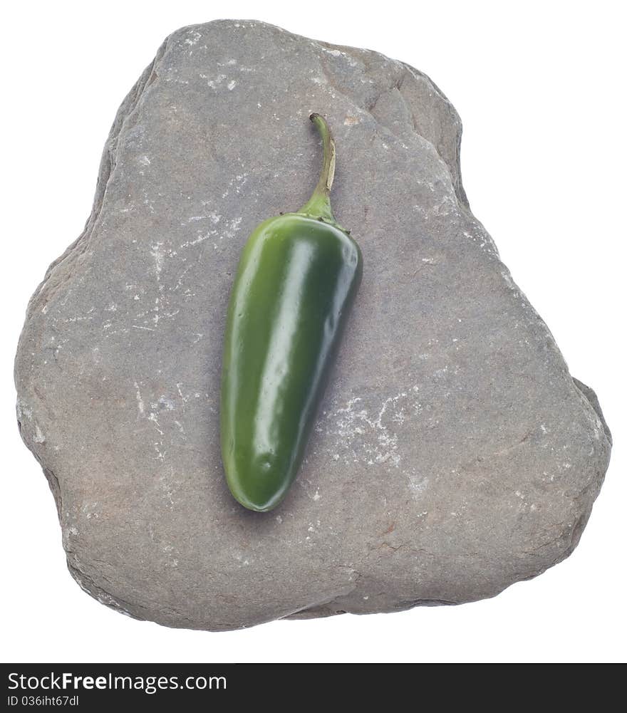 Jalapeno Pepper On A Rock