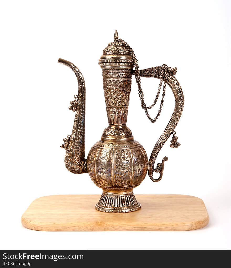 Copper Jug With A Traditional Arabic Ornaments