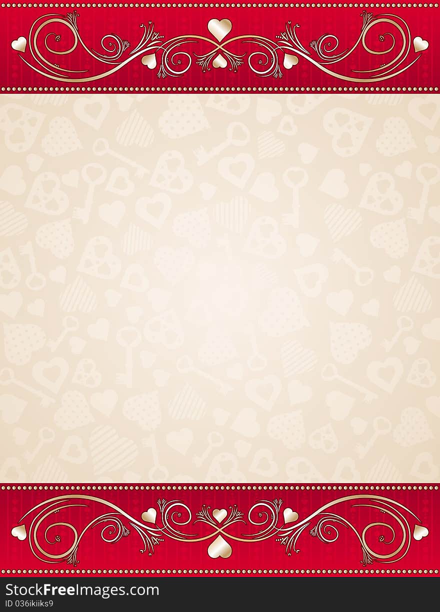 Beige Valentine Background,