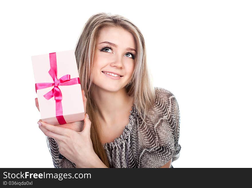 Woman with a present