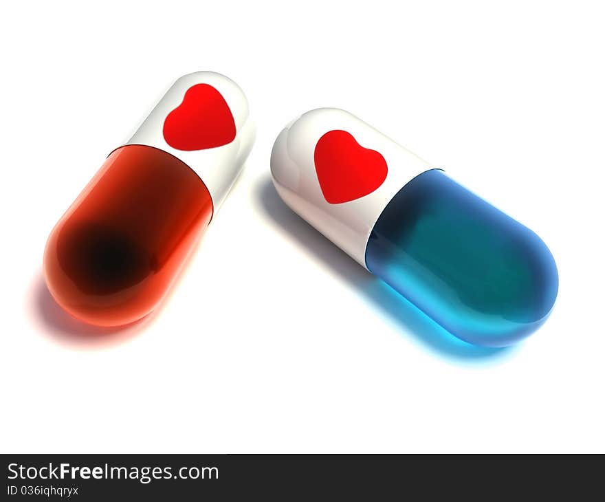 Pills with heart.