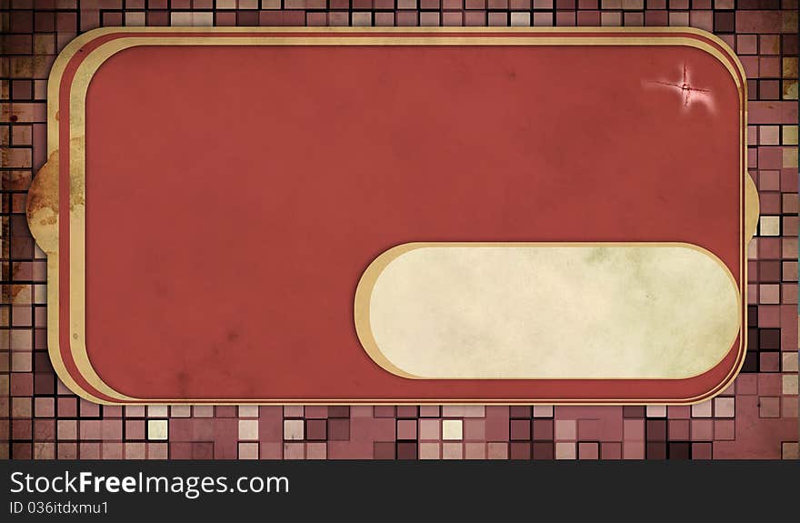 Vintage artistic background with blank frame