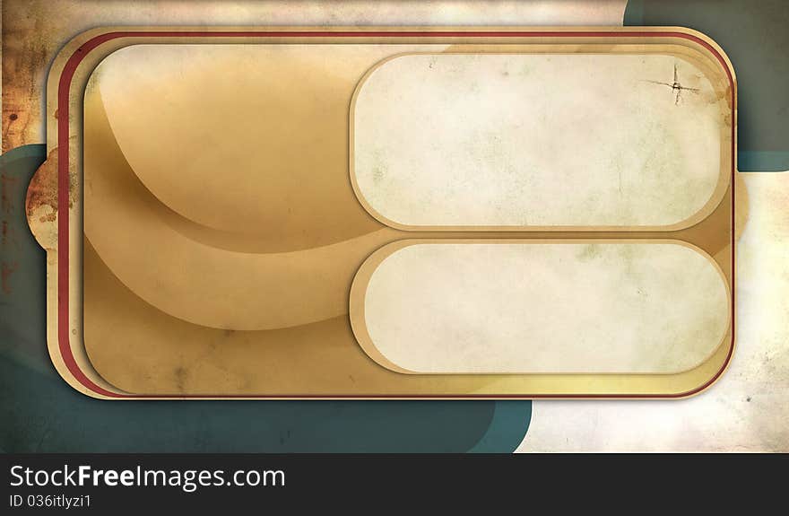 Vintage artistic background with blank frame