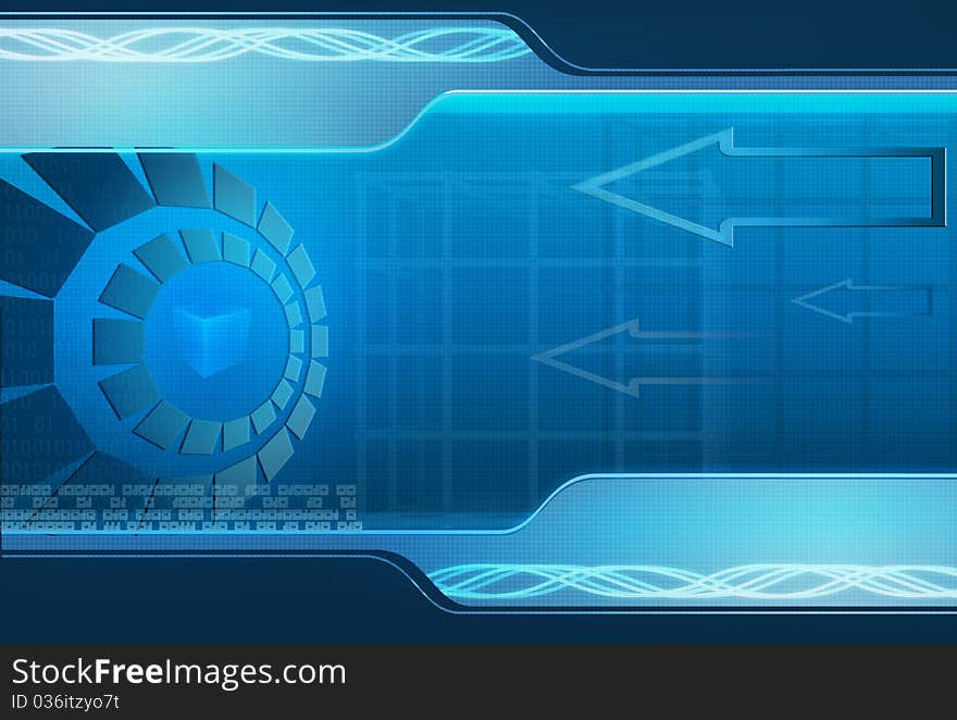 Blue technology background