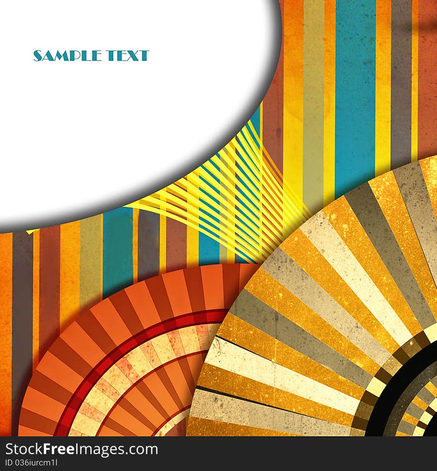 An abstract retro background and place for text