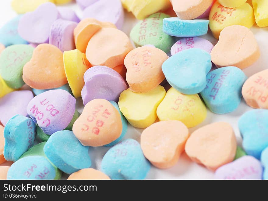 Colorful Valentine's day candies. Colorful Valentine's day candies