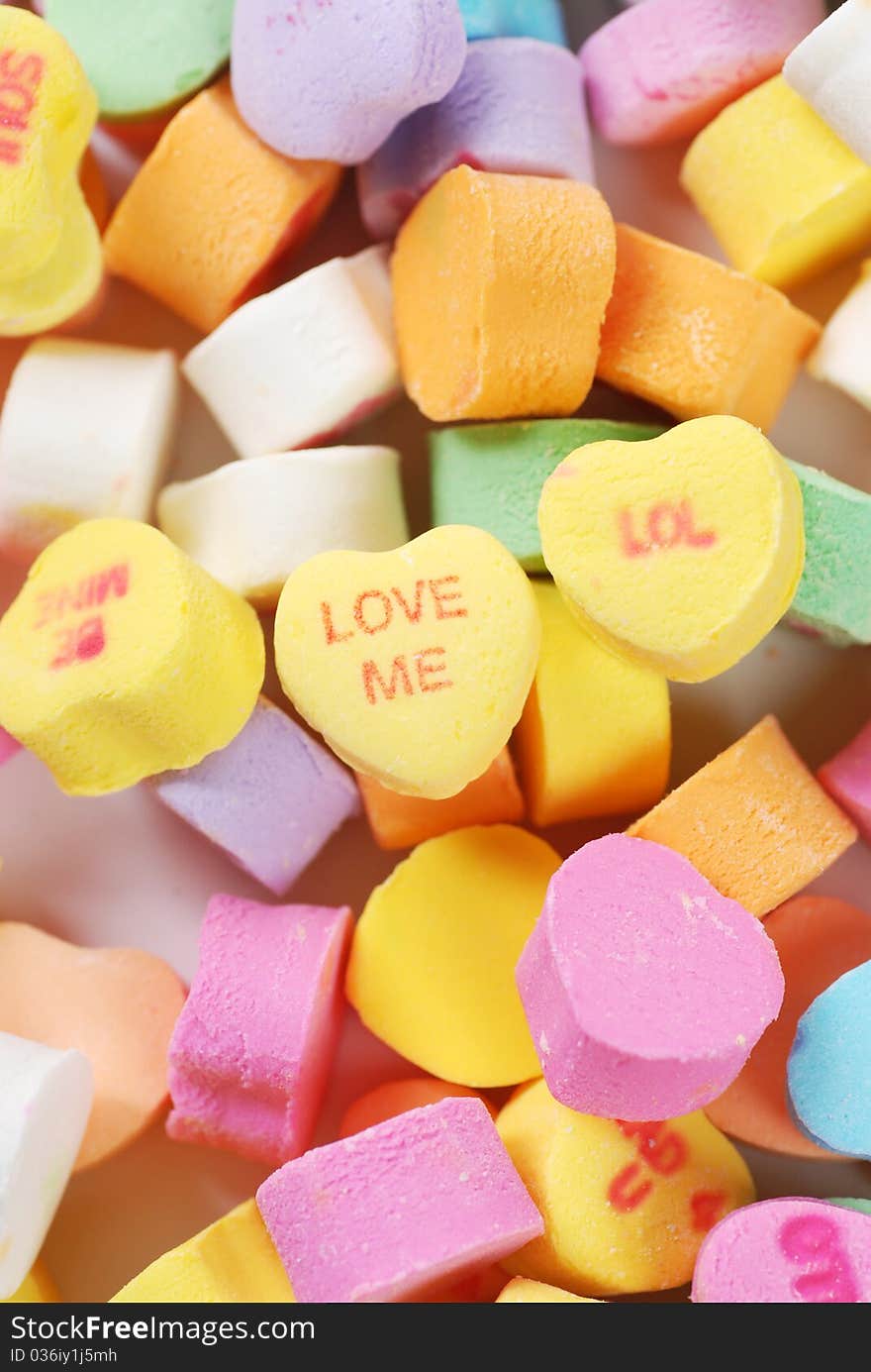 Valentine s day candies and letters