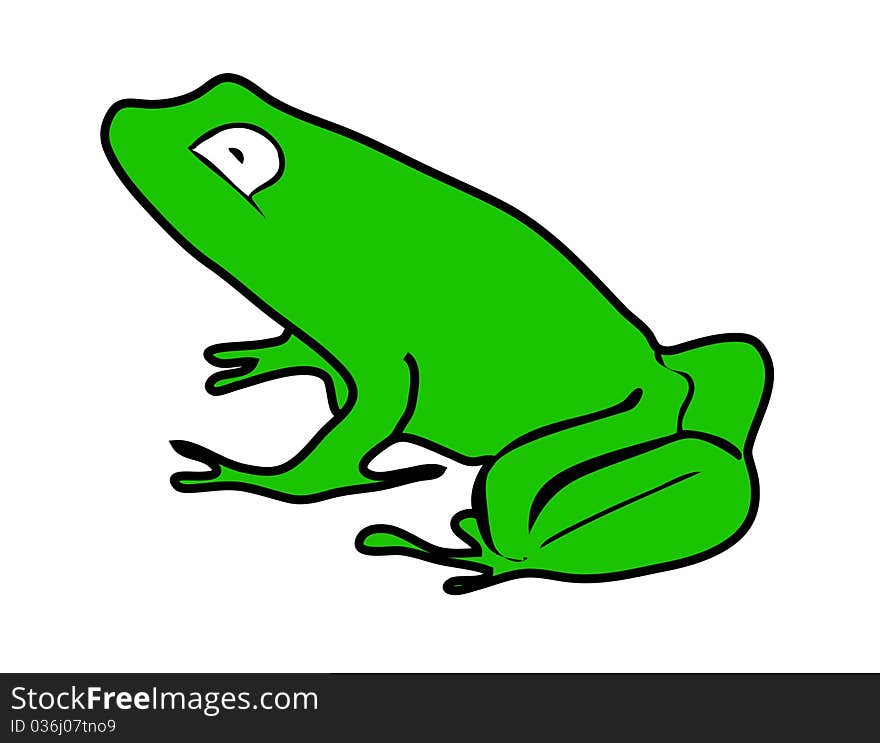 Frog of the green colour symbol. Frog of the green colour symbol