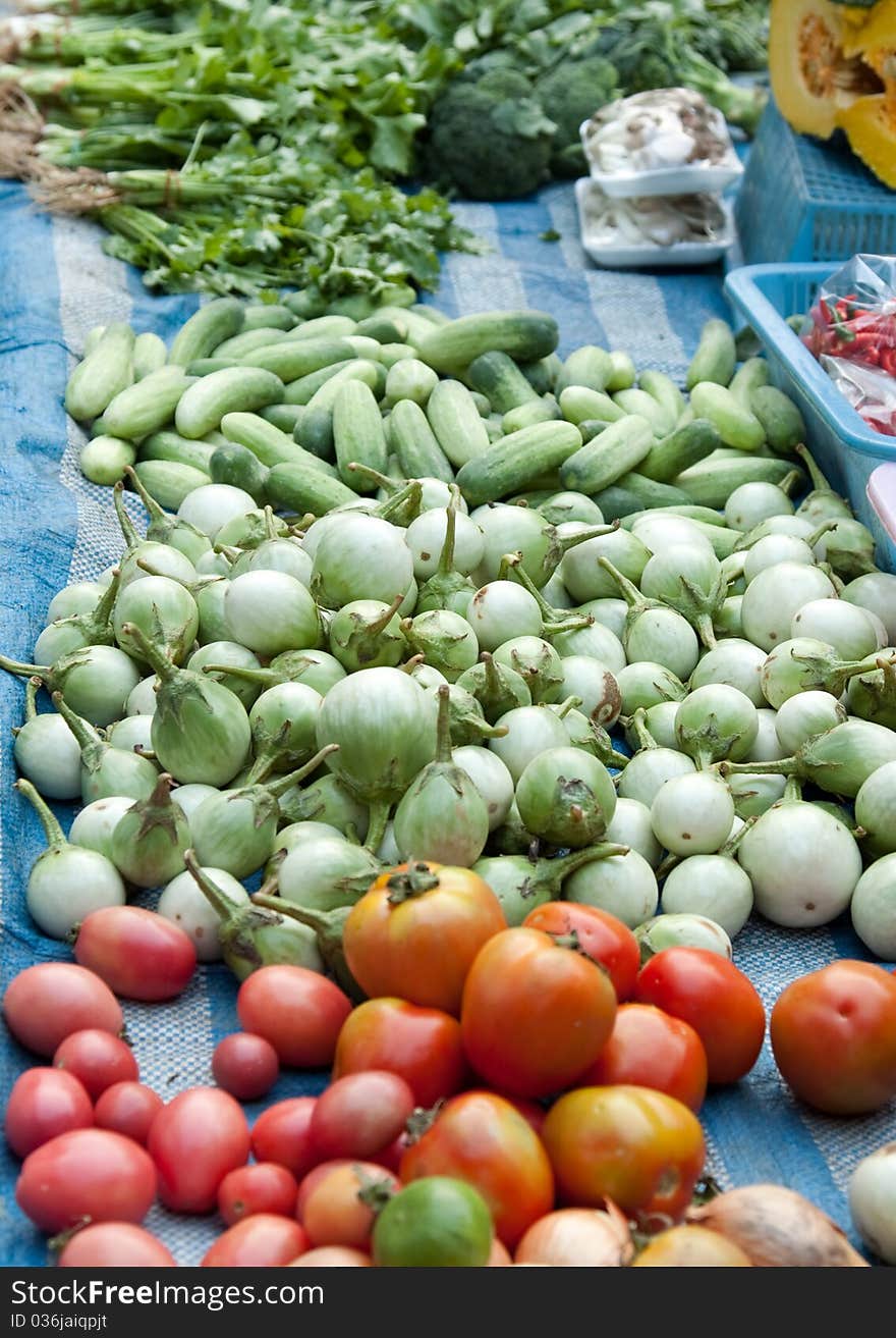 Vegetable store in local market