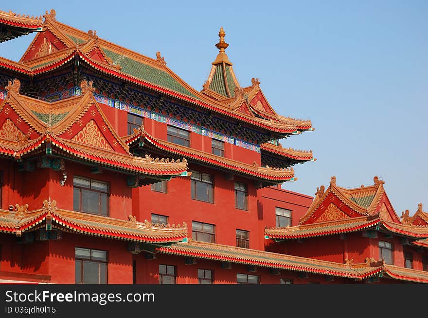 A luxury chinese style hotel . A luxury chinese style hotel .