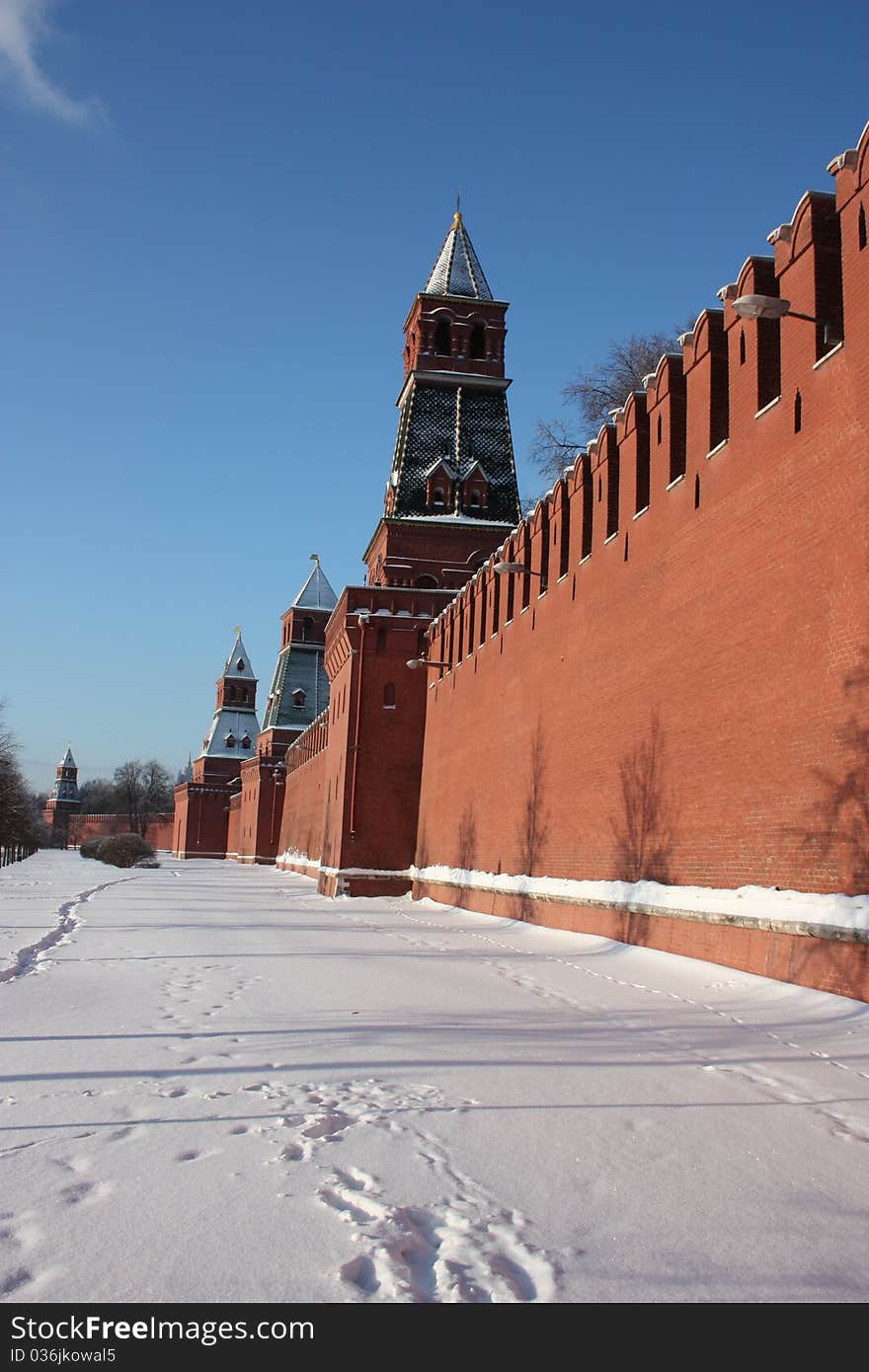 Towers of the Moscow Kremlin.