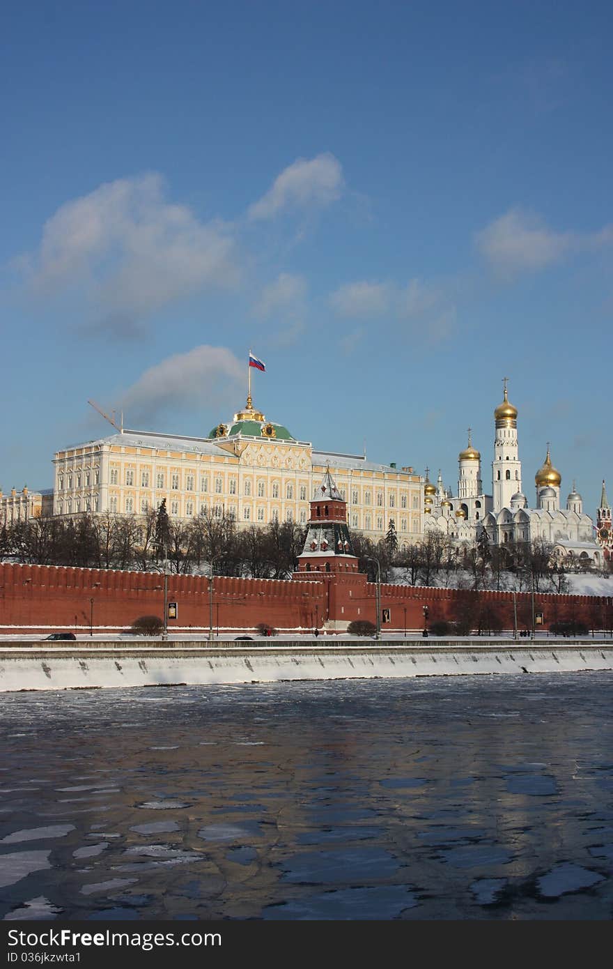 Russia. Panorama of the Moscow Kremlin.