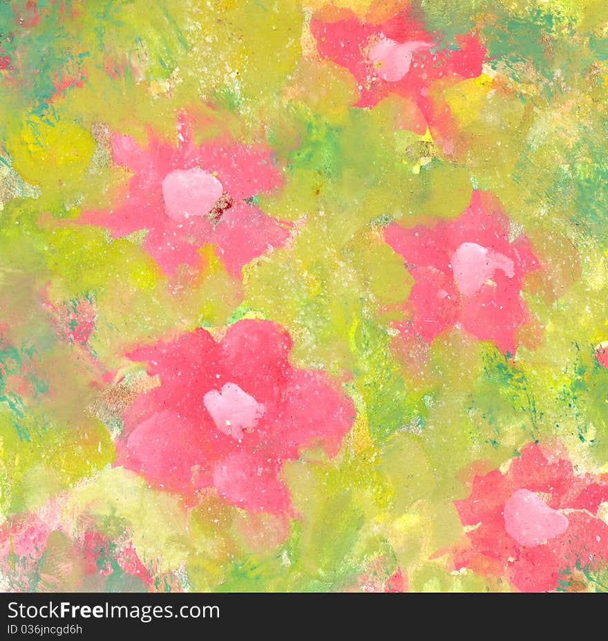 Abstract background with flowers