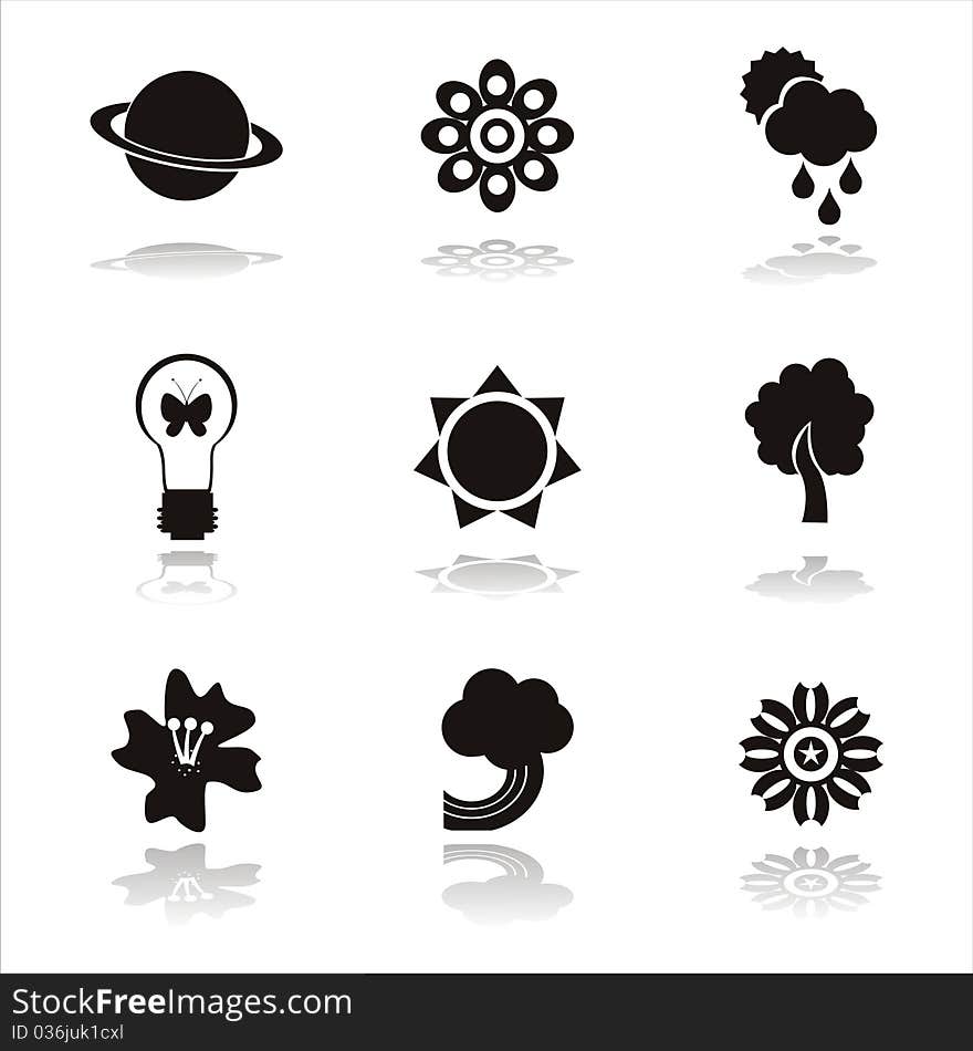 Black Nature Icons