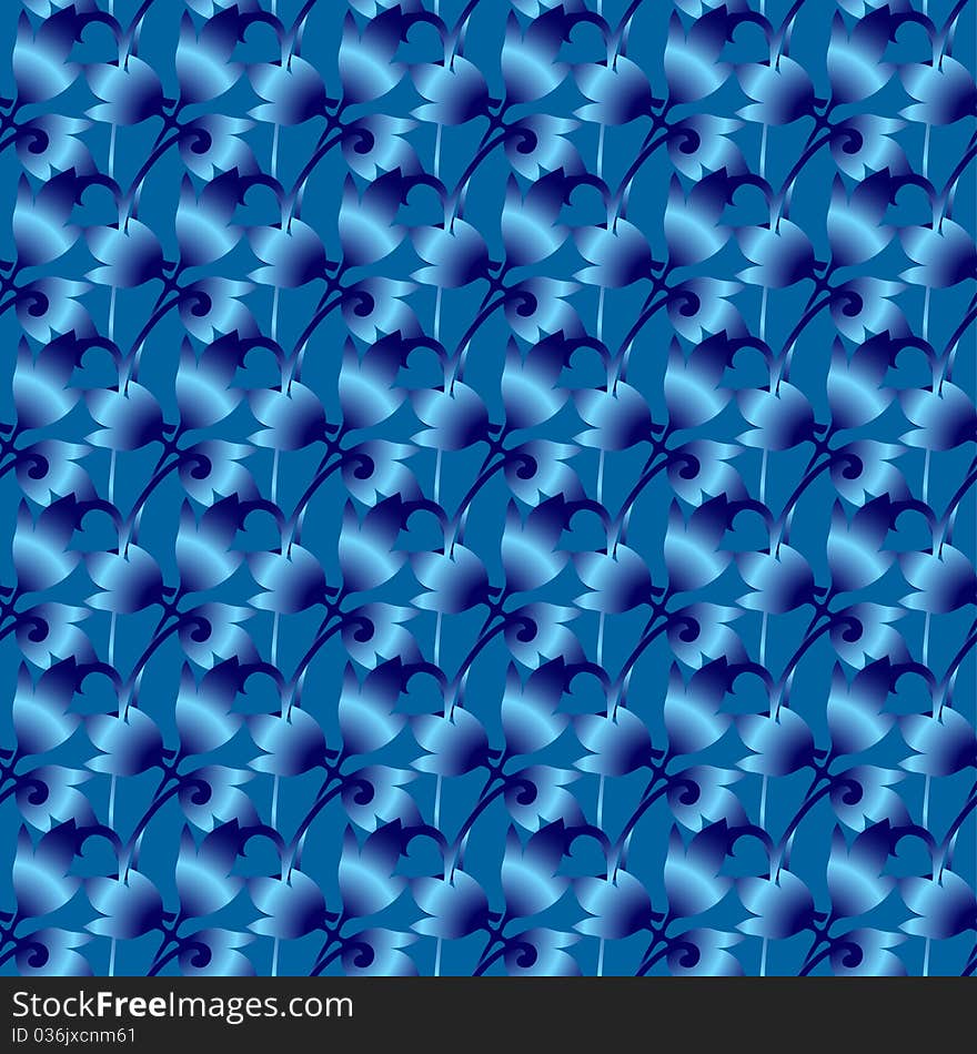 Seamless wallpaper pattern from abstract smooth forms, vector